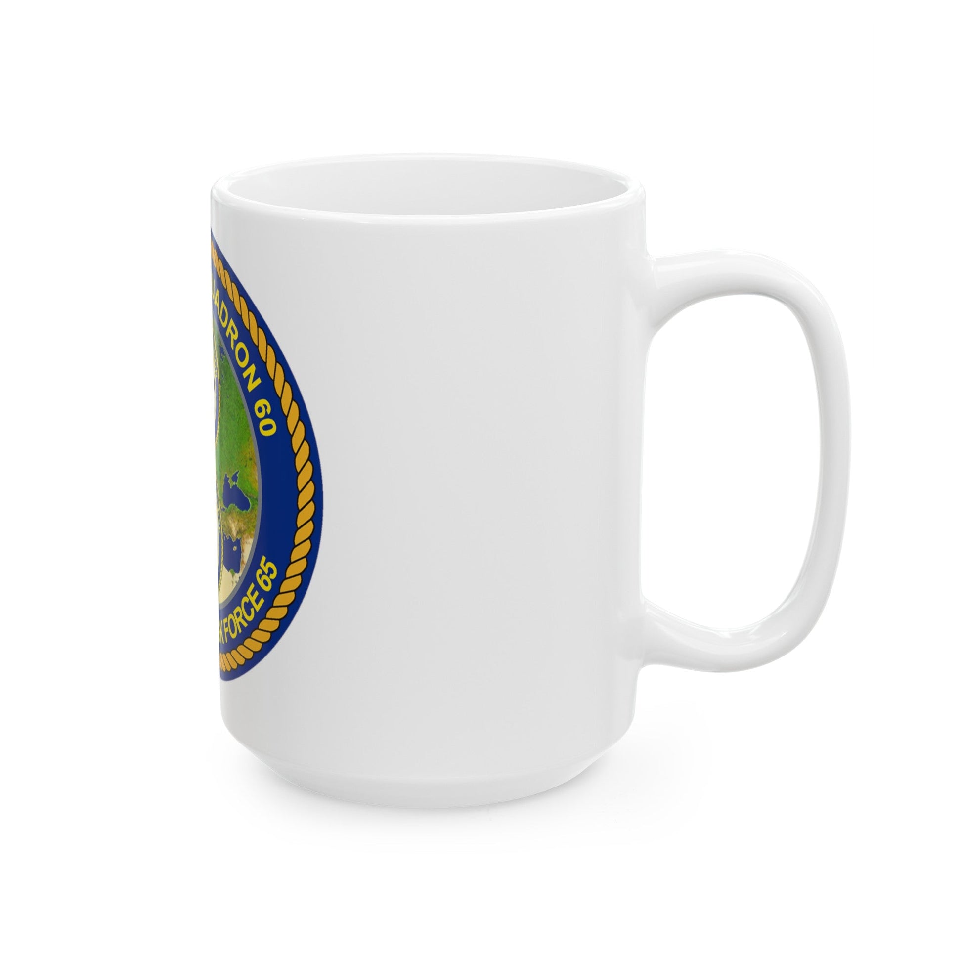 CGLO DESRON 60 CTF 65 Destroyer Squadron 60 and Command Task Force 65 Rota Spain (U.S. Navy) White Coffee Mug-The Sticker Space