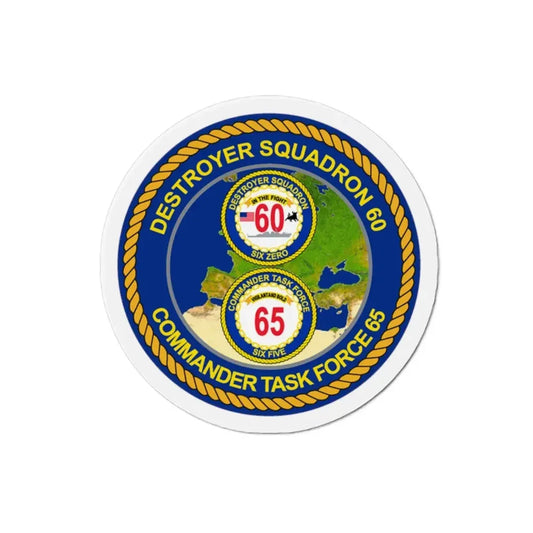 CGLO DESRON 60 CTF 65 Destroyer Squadron 60 and Command Task Force 65 Rota Spain (U.S. Navy) Refrigerator Magnet 2 Inch - The Sticker Space
