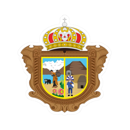 Chacas-escudo (Peru) (Coat of Arms) STICKER Vinyl Kiss-Cut Decal 2 Inch White - The Sticker Space