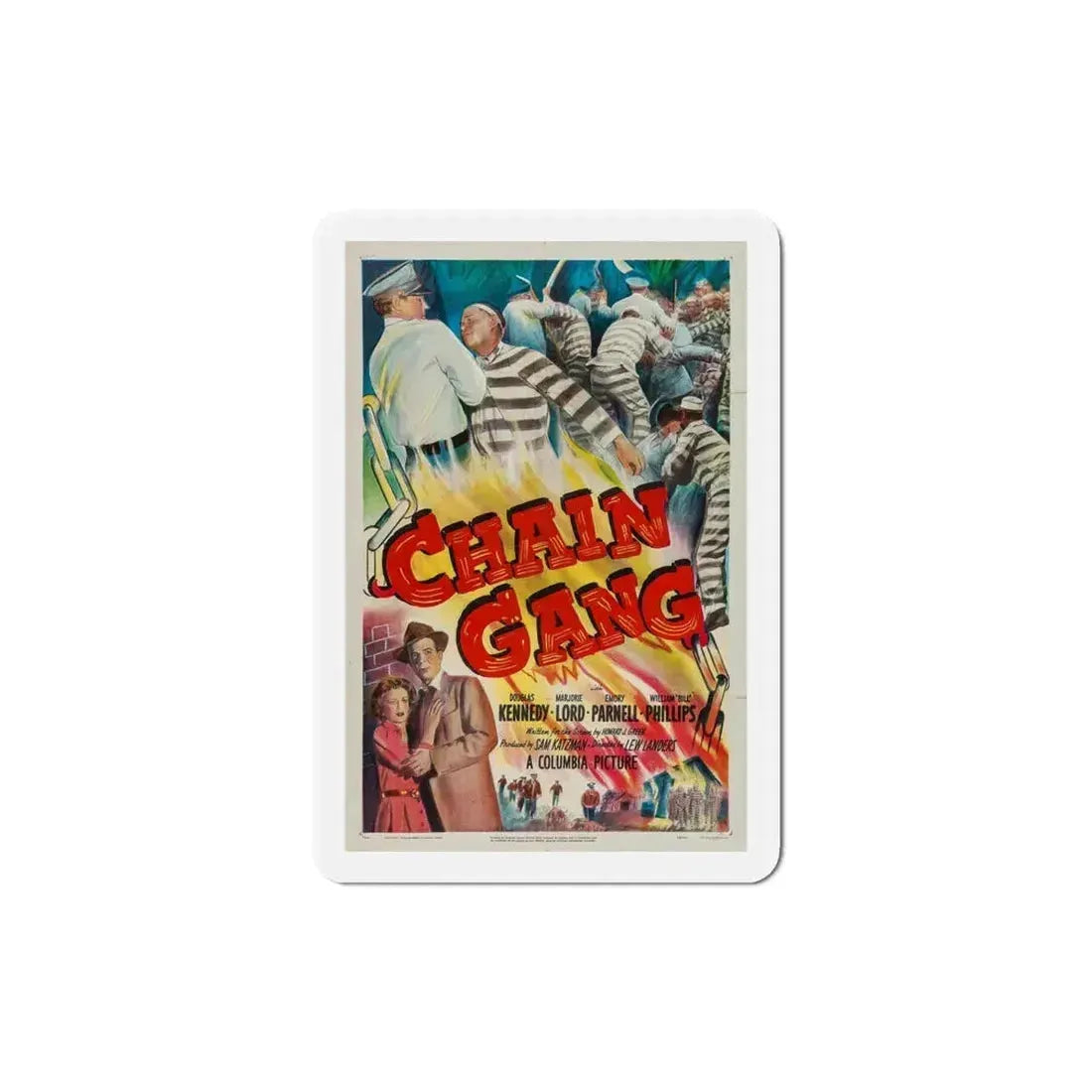 Chain Gang 1950 Movie Poster Refrigerator Magnet 4 Inch - The Sticker Space