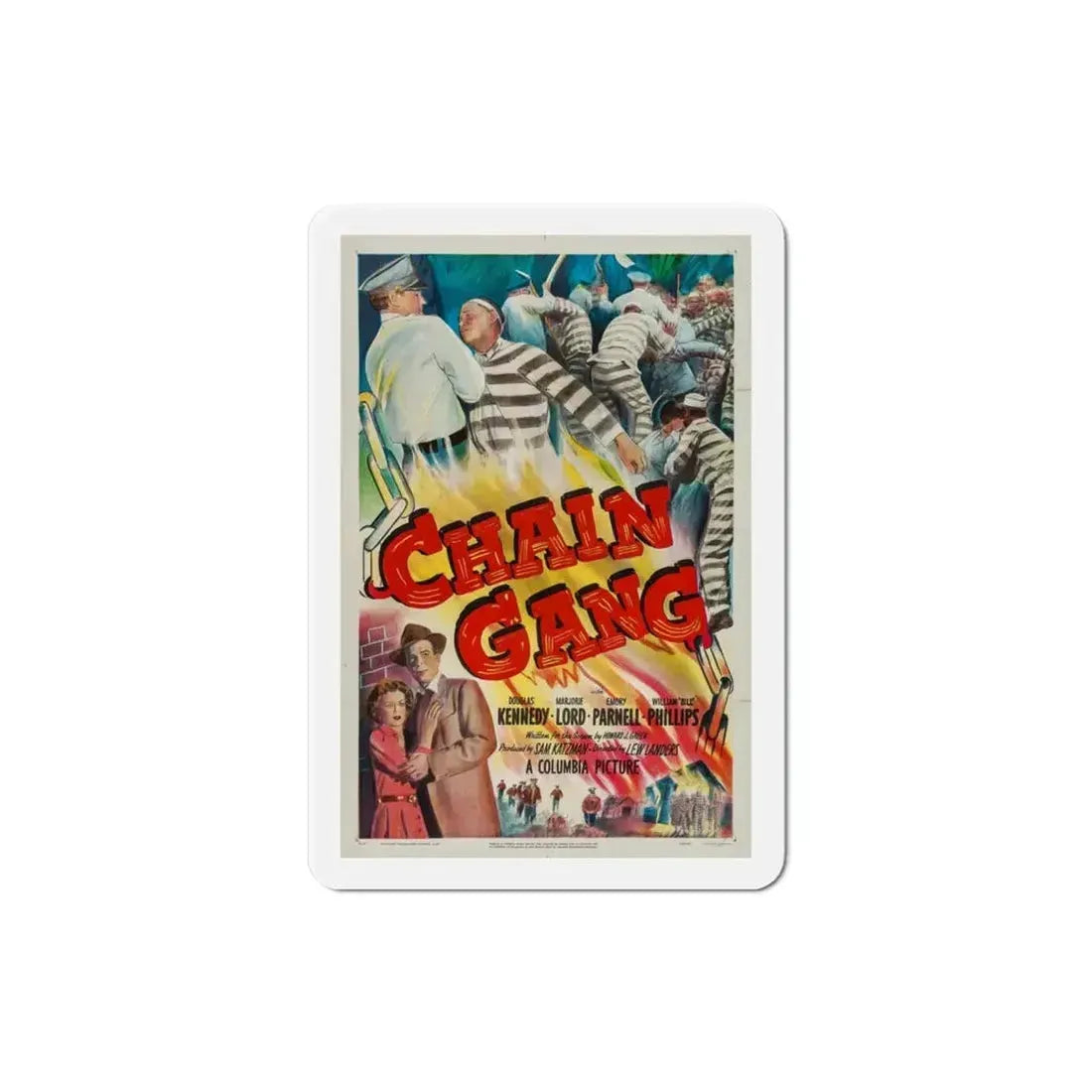 Chain Gang 1950 Movie Poster Refrigerator Magnet - The Sticker Space