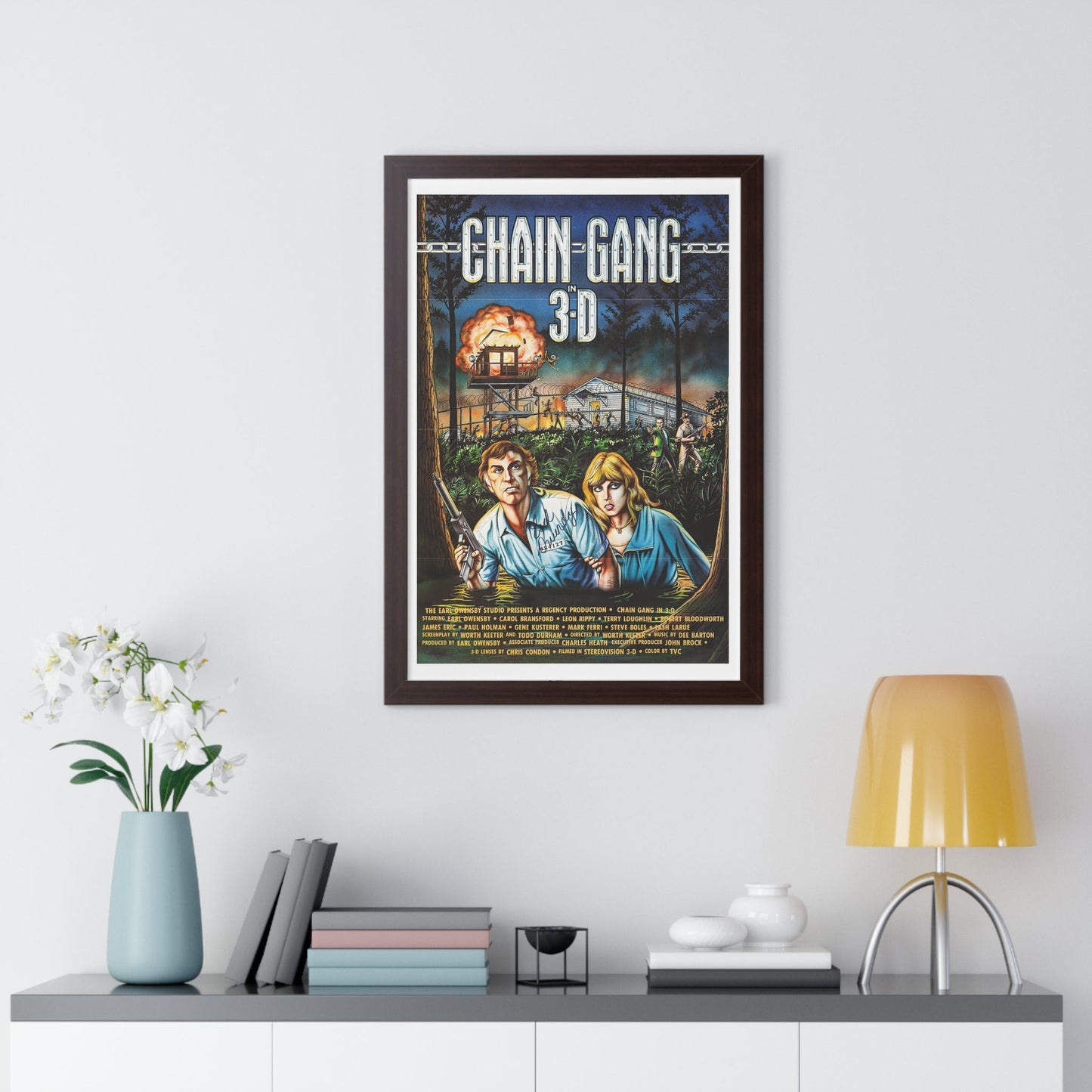 CHAIN GANG 1984 - Framed Movie Poster-The Sticker Space