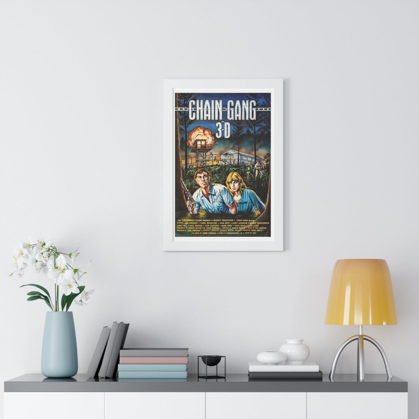 CHAIN GANG 1984 - Framed Movie Poster-The Sticker Space