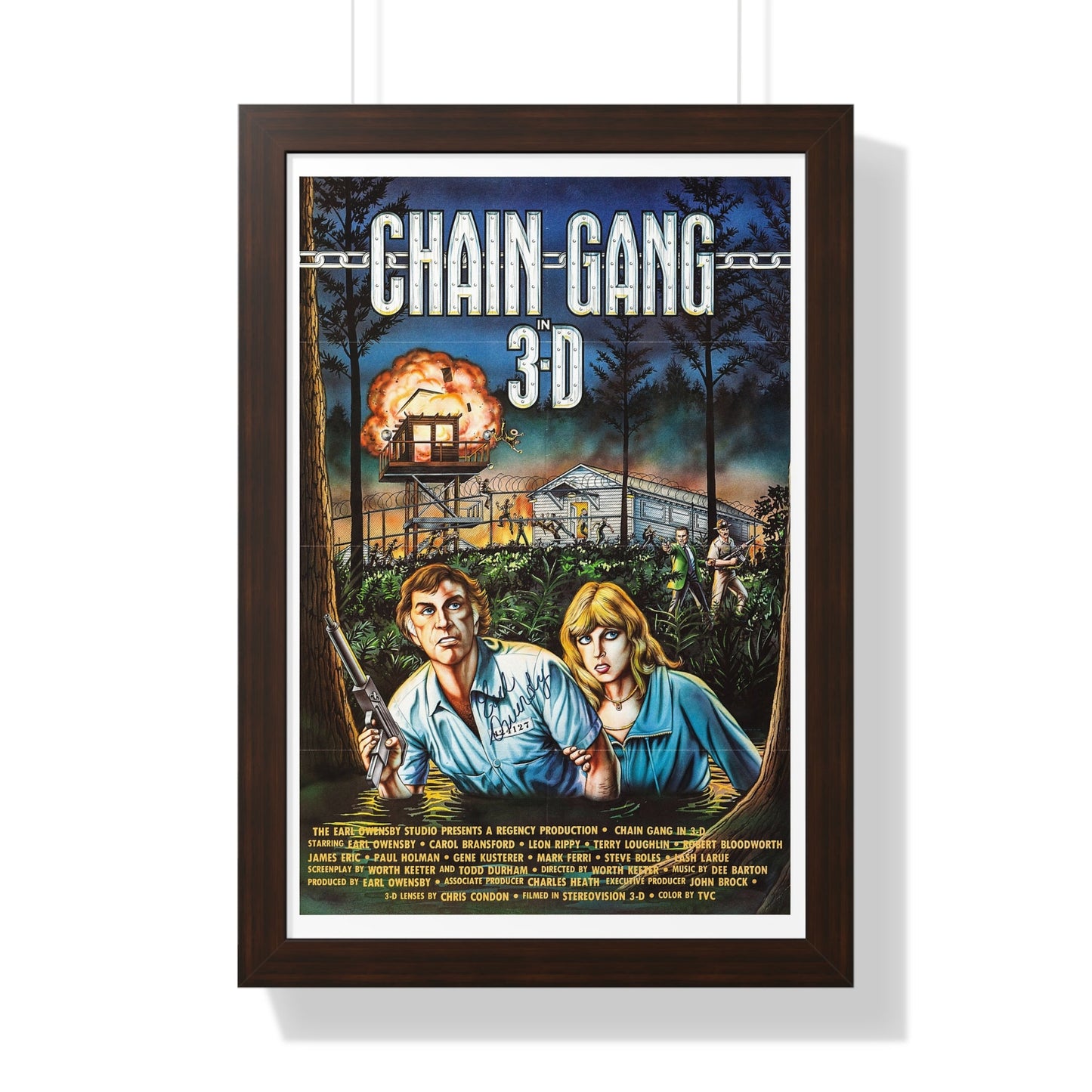 CHAIN GANG 1984 - Framed Movie Poster-16″ x 24″-The Sticker Space