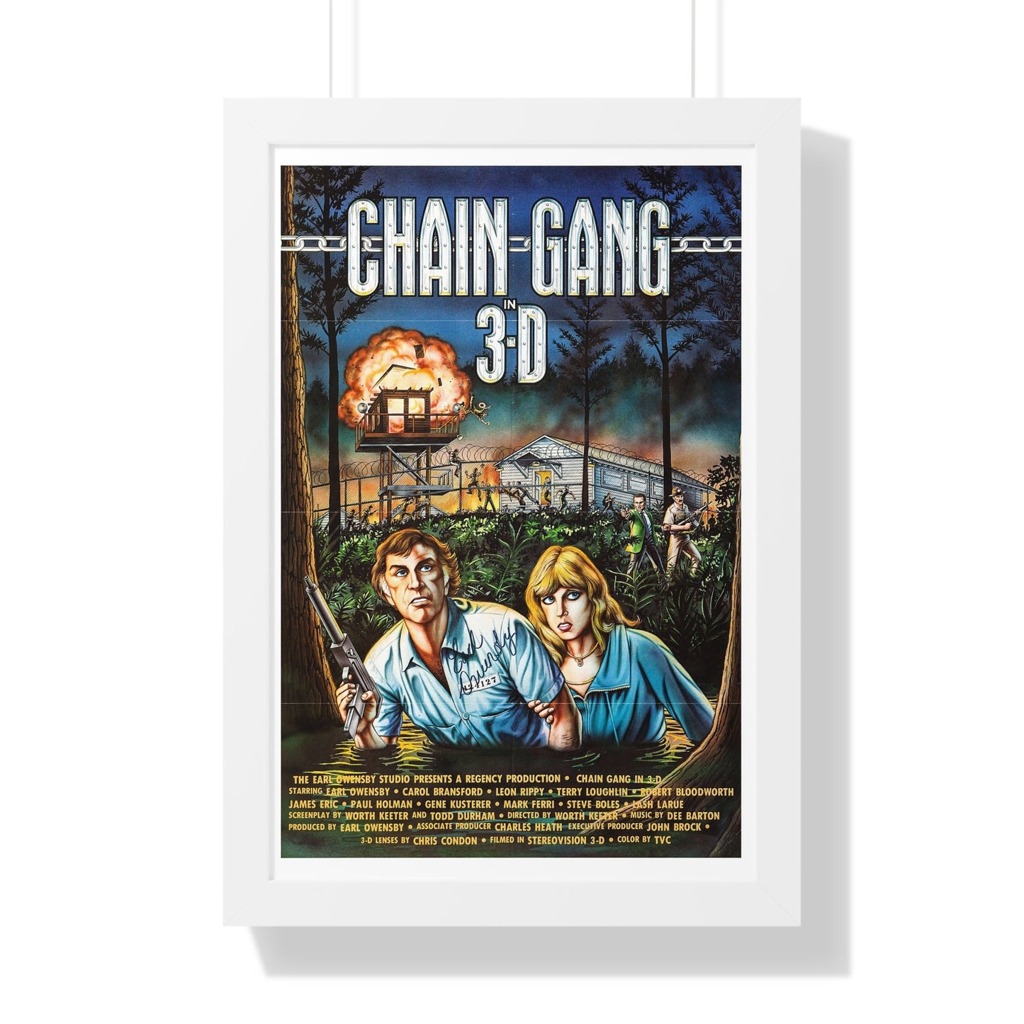 CHAIN GANG 1984 - Framed Movie Poster-16″ x 24″-The Sticker Space