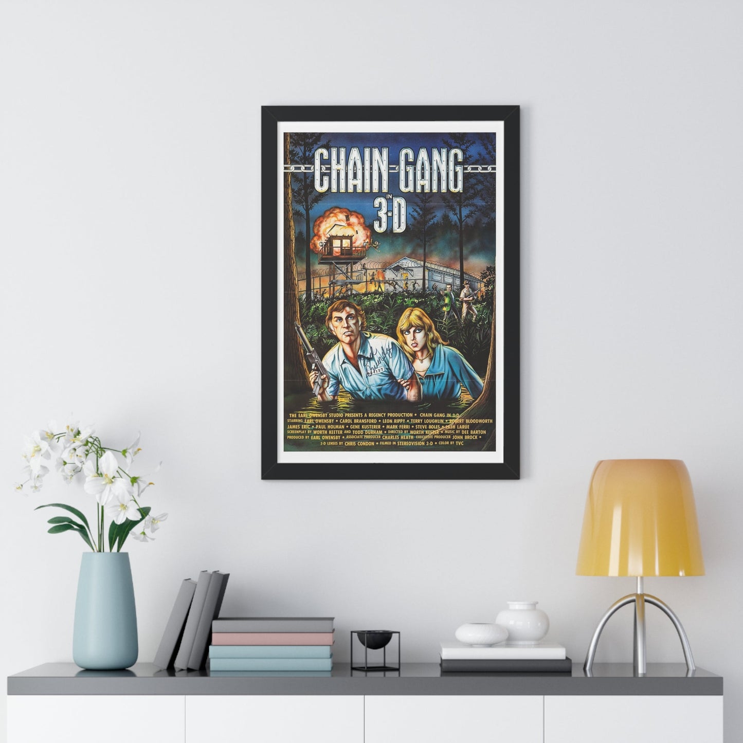 CHAIN GANG 1984 - Framed Movie Poster-The Sticker Space