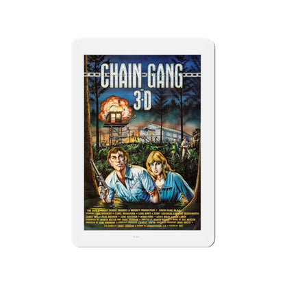 CHAIN GANG 1984 Movie Poster - Die-Cut Magnet-3" x 3"-The Sticker Space