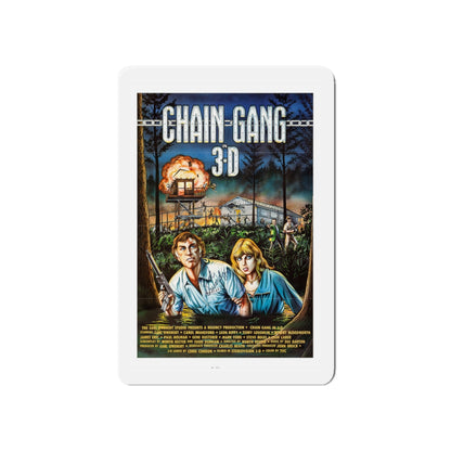 CHAIN GANG 1984 Movie Poster - Die-Cut Magnet-6 × 6"-The Sticker Space