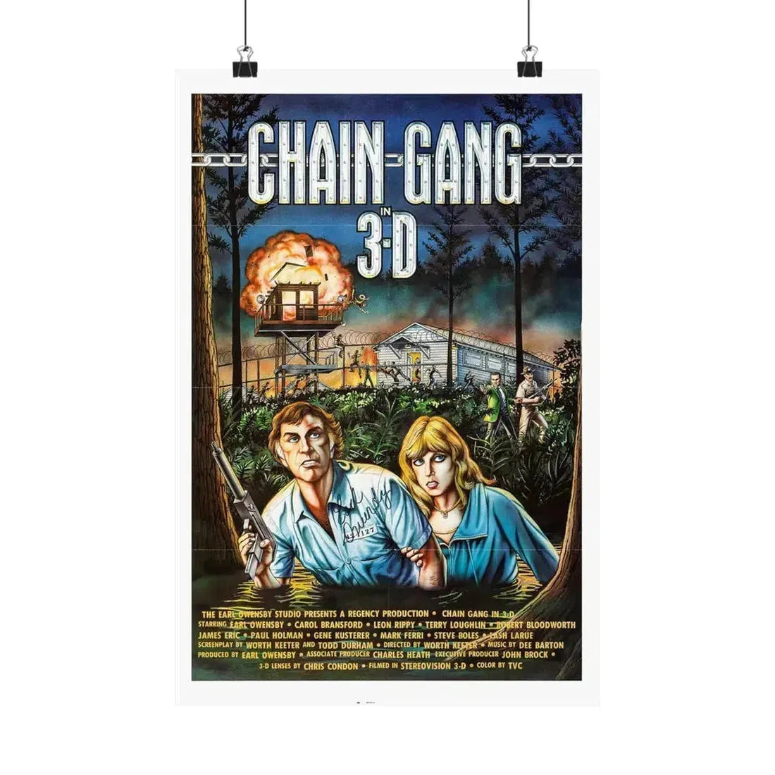 CHAIN GANG 1984 - Paper Movie Poster 12″ x 18″ Matte - The Sticker Space