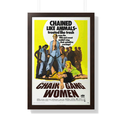 CHAIN GANG WOMEN 1971 - Framed Movie Poster-20" x 30"-The Sticker Space