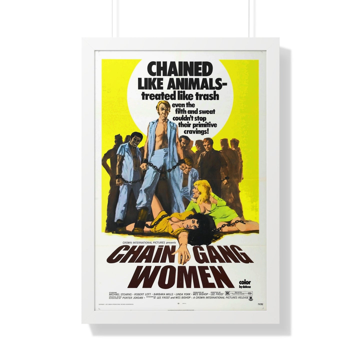 CHAIN GANG WOMEN 1971 - Framed Movie Poster-20" x 30"-The Sticker Space