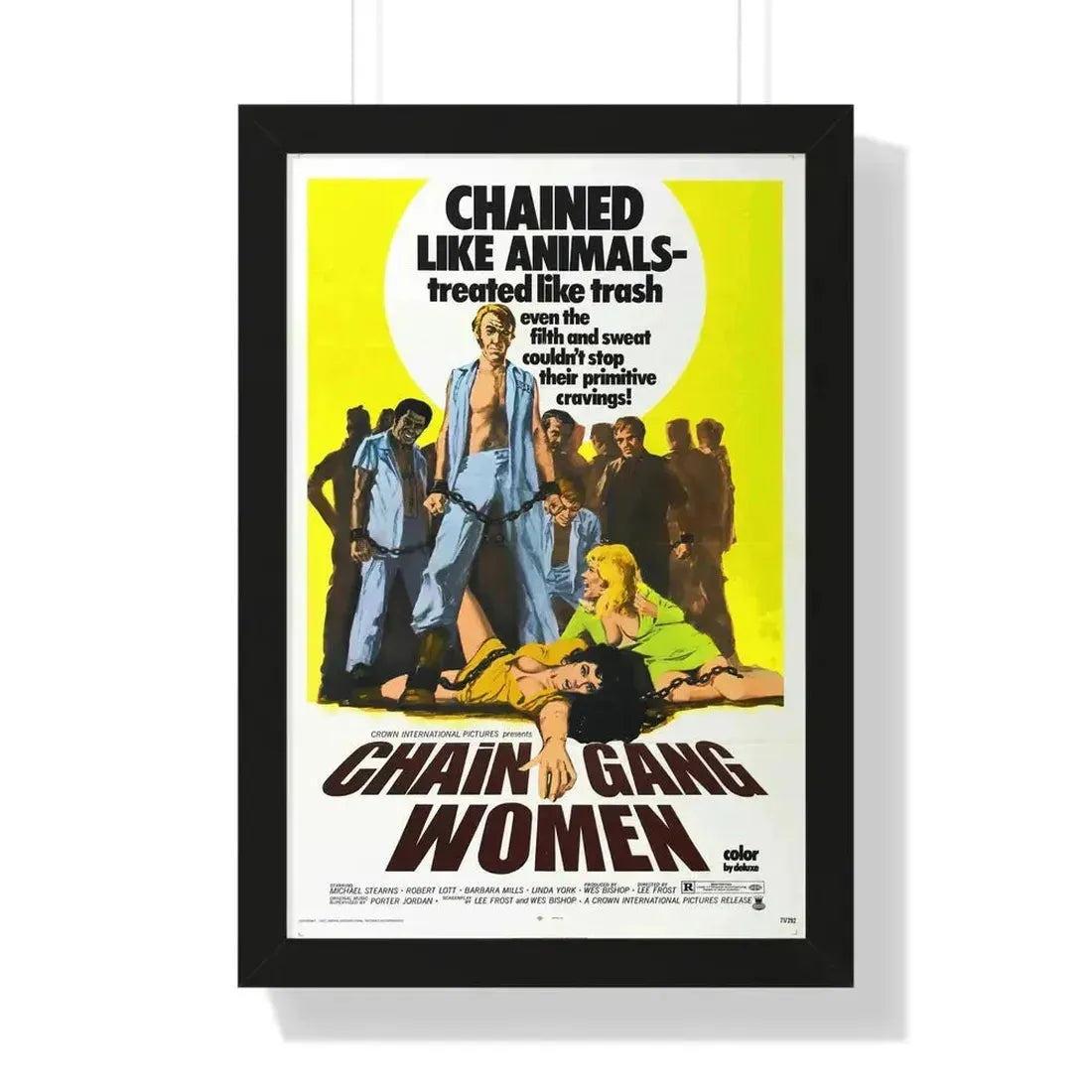 CHAIN GANG WOMEN 1971 - Framed Movie Poster - The Sticker Space