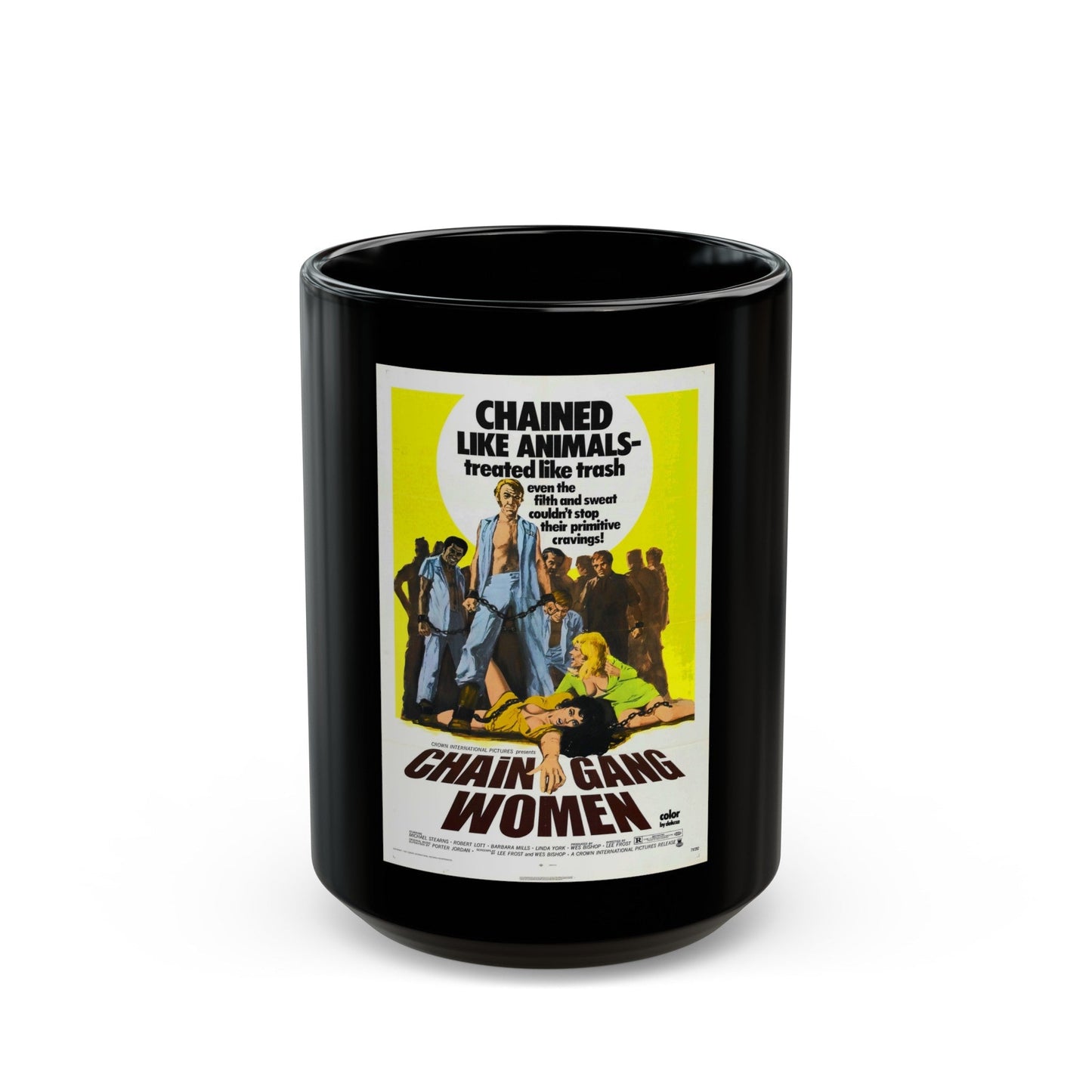 CHAIN GANG WOMEN 1971 Movie Poster - Black Coffee Mug-15oz-The Sticker Space