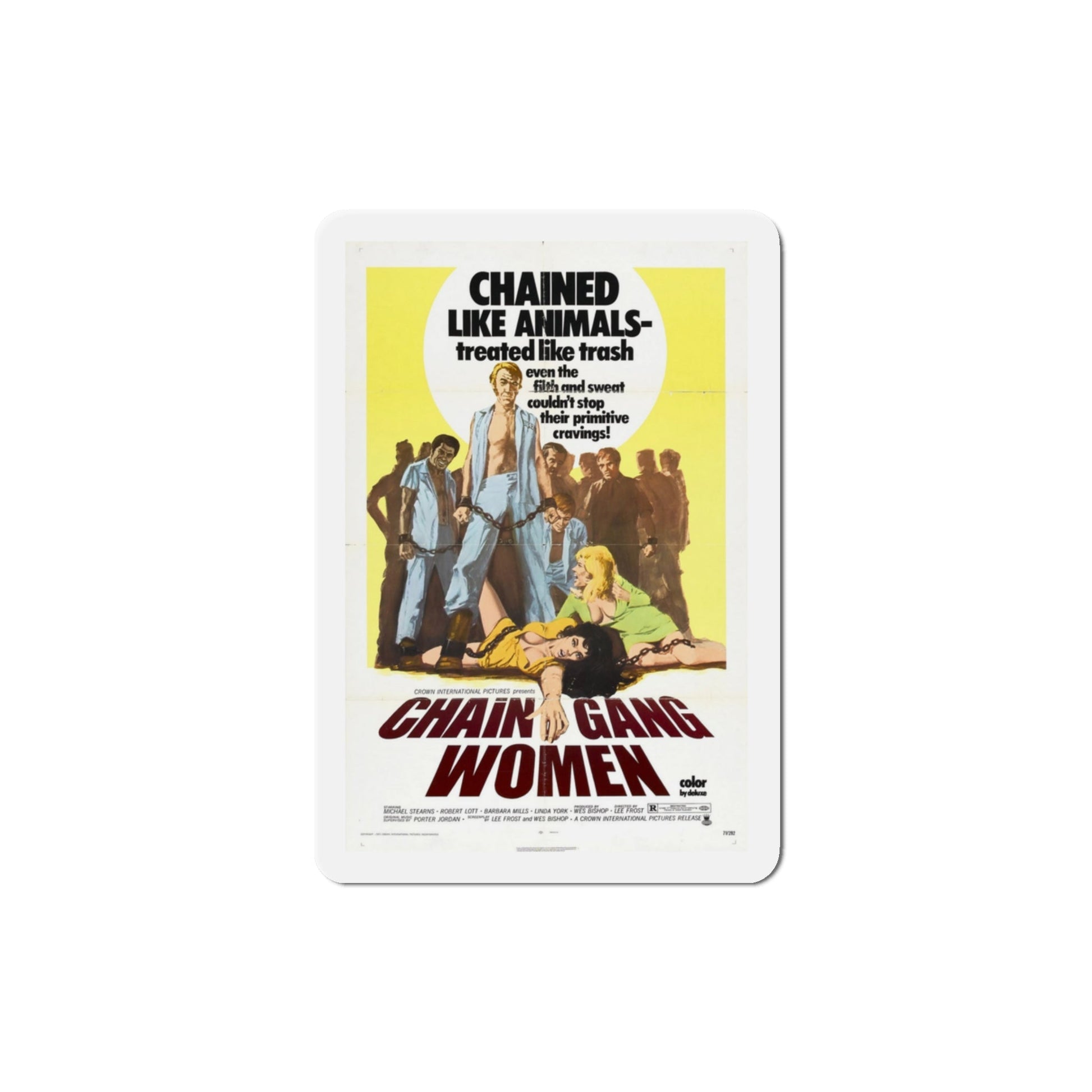 Chain Gang Women 1971 Movie Poster Die-Cut Magnet-3 Inch-The Sticker Space