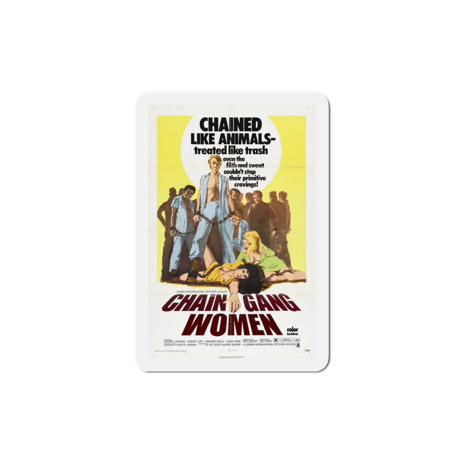 Chain Gang Women 1971 Movie Poster Die-Cut Magnet-4 Inch-The Sticker Space