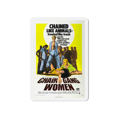 CHAIN GANG WOMEN 1971 Movie Poster - Die-Cut Magnet-5" x 5"-The Sticker Space