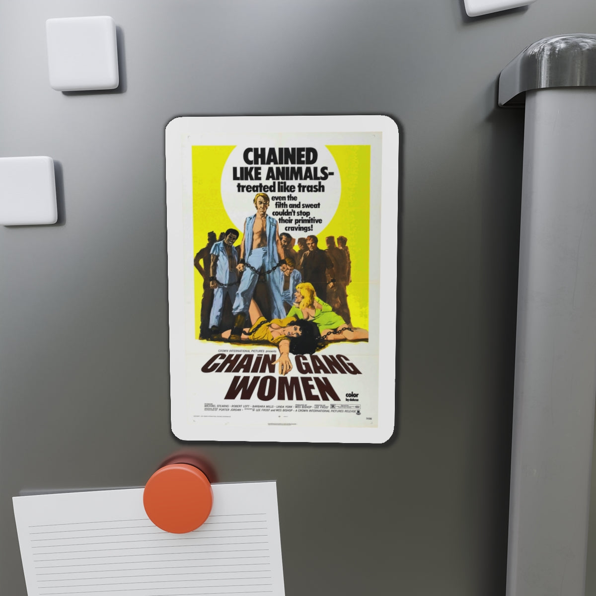 CHAIN GANG WOMEN 1971 Movie Poster - Die-Cut Magnet-The Sticker Space