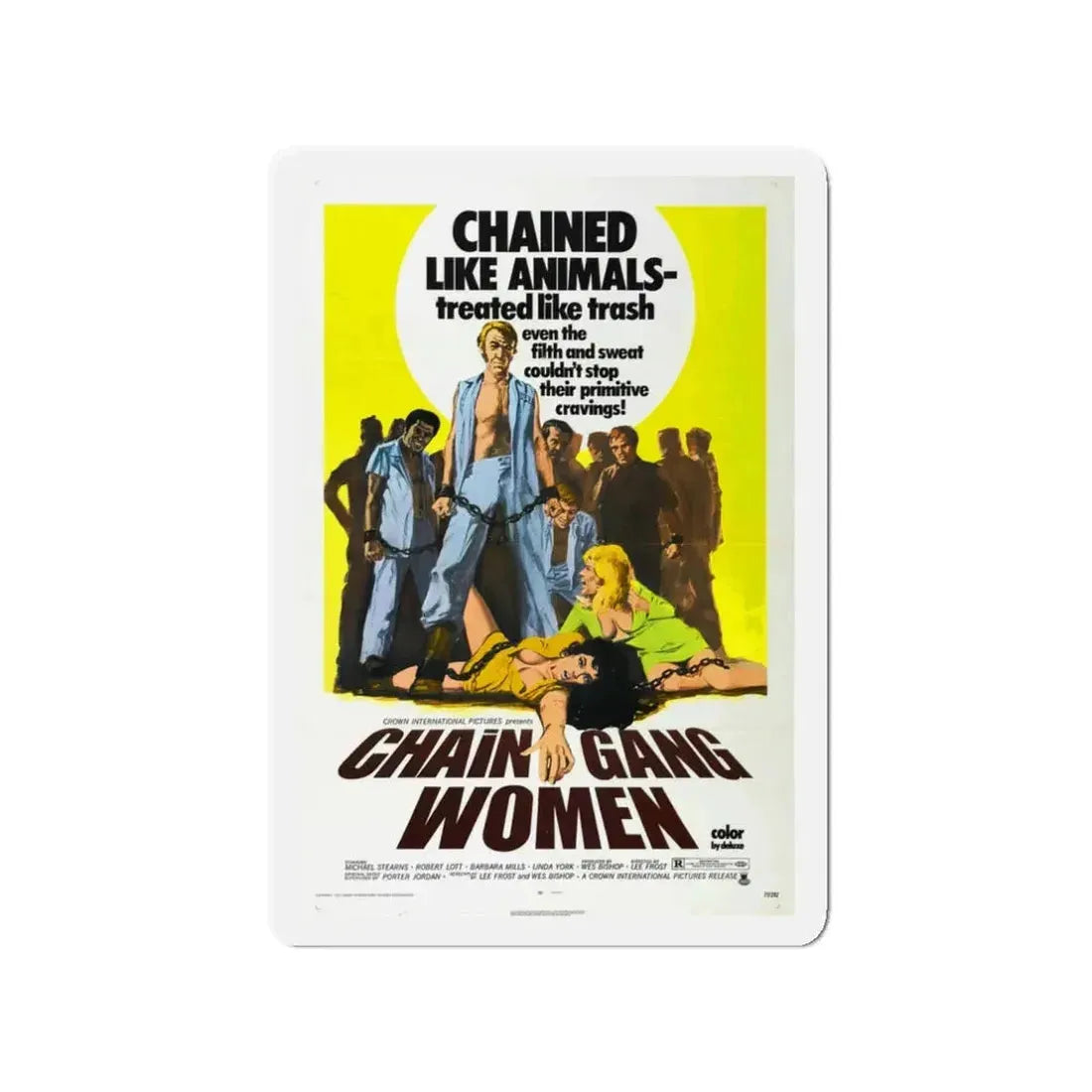CHAIN GANG WOMEN 1971 Movie Poster - Refrigerator Magnet 3 Inch - The Sticker Space