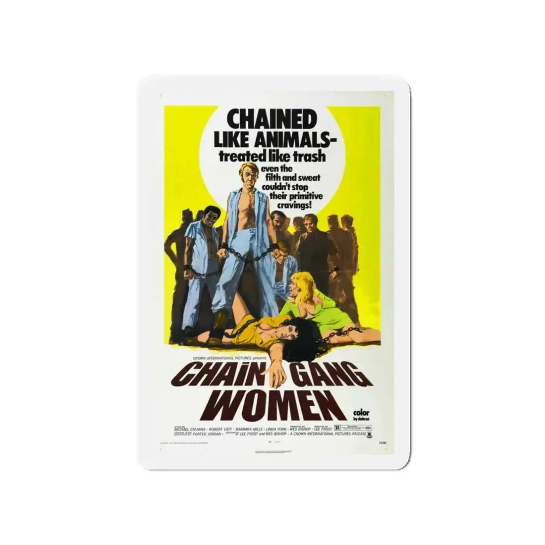 CHAIN GANG WOMEN 1971 Movie Poster - Refrigerator Magnet 4 Inch - The Sticker Space