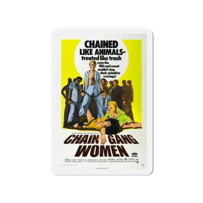 CHAIN GANG WOMEN 1971 Movie Poster - Refrigerator Magnet 4 Inch - The Sticker Space