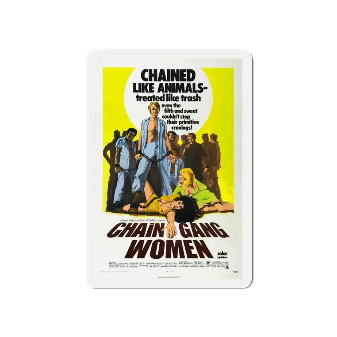 CHAIN GANG WOMEN 1971 Movie Poster - Refrigerator Magnet 5 Inch - The Sticker Space