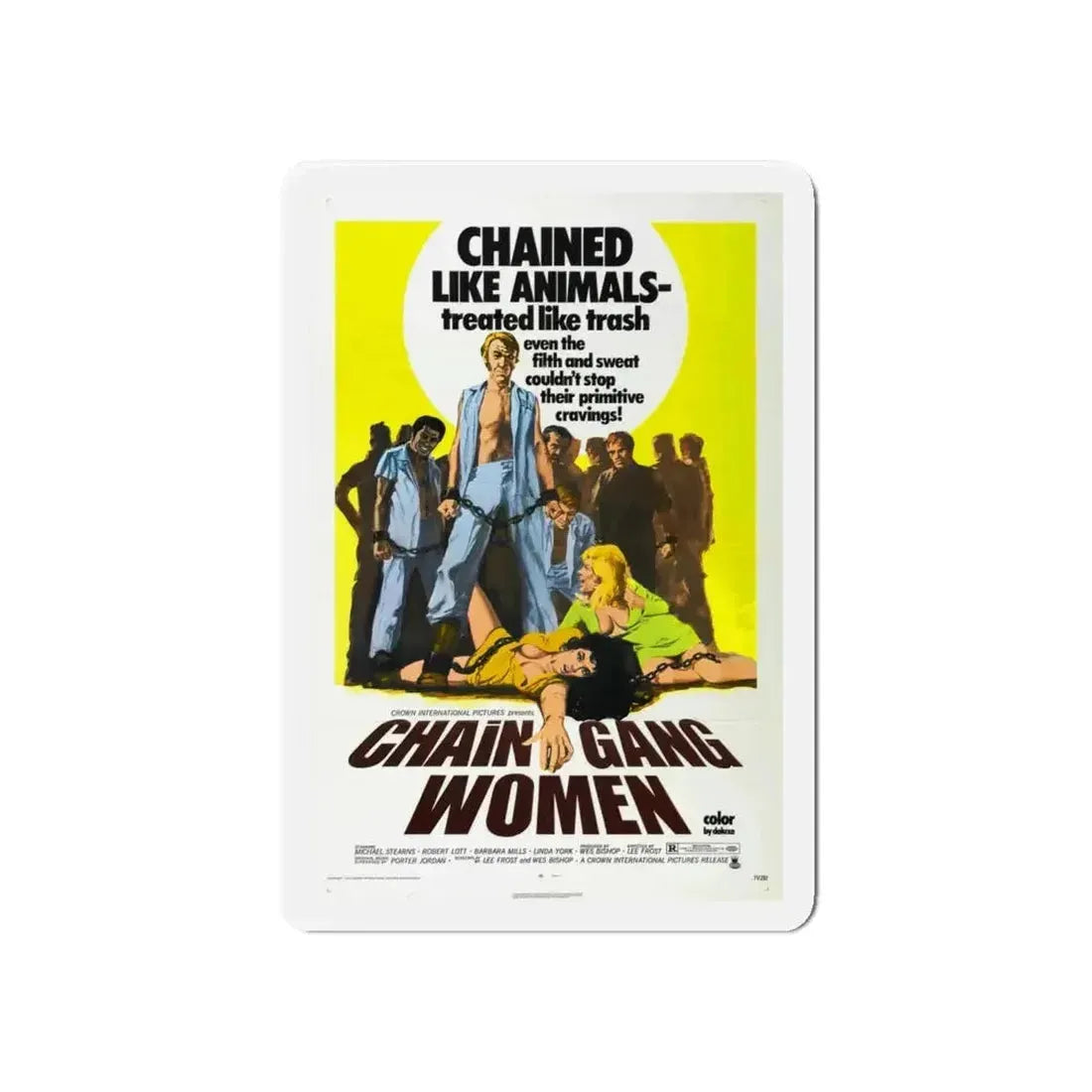 CHAIN GANG WOMEN 1971 Movie Poster - Refrigerator Magnet - The Sticker Space