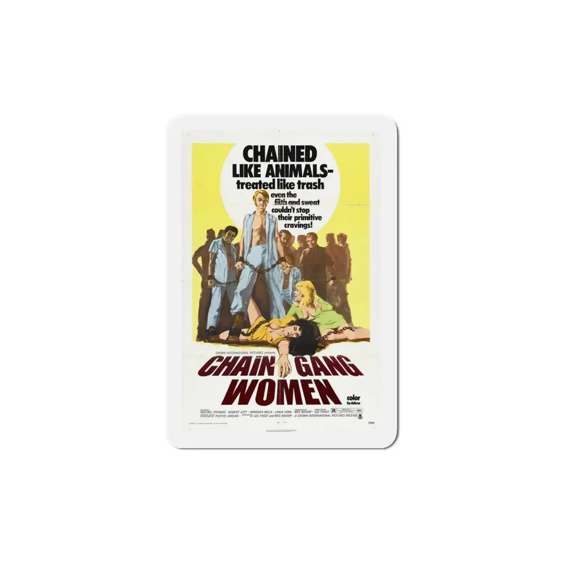 Chain Gang Women 1971 Movie Poster Refrigerator Magnet - The Sticker Space