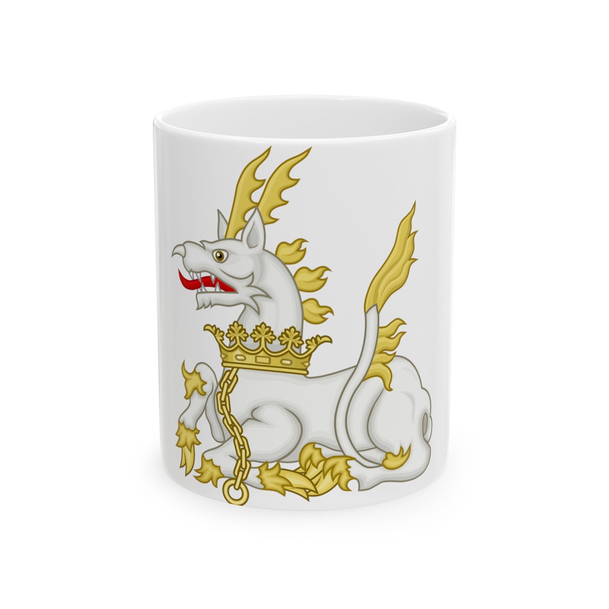 Chained Antelope Badge of Henry V & VI - White Coffee Mug-11oz-The Sticker Space