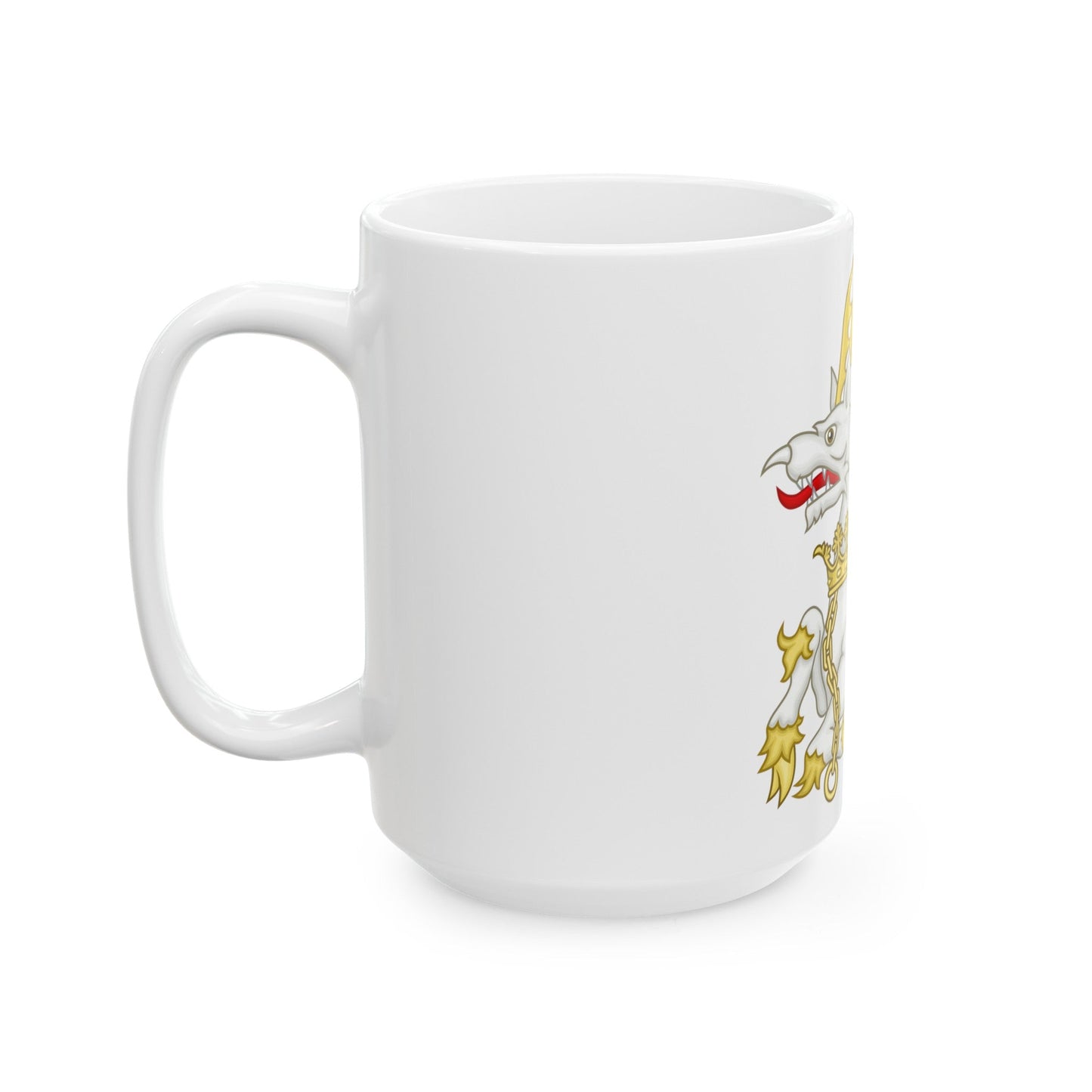 Chained Antelope Badge of Henry V & VI - White Coffee Mug-The Sticker Space