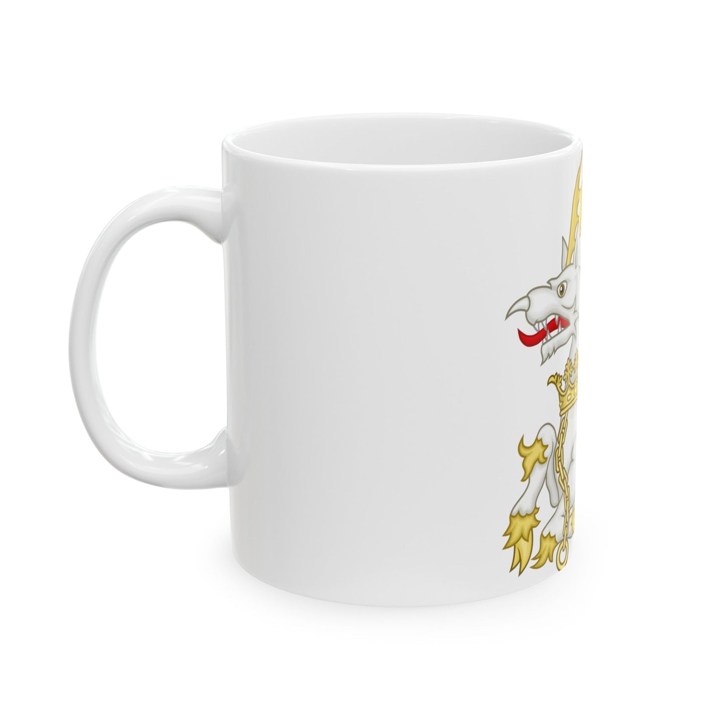 Chained Antelope Badge of Henry V & VI - White Coffee Mug-The Sticker Space