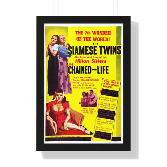 CHAINED FOR LIFE 1952 - Framed Movie Poster-16″ x 24″-The Sticker Space