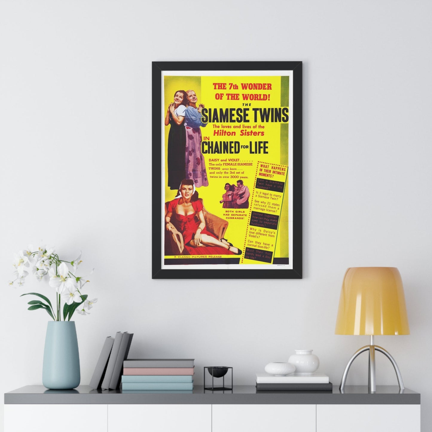 CHAINED FOR LIFE 1952 - Framed Movie Poster-The Sticker Space