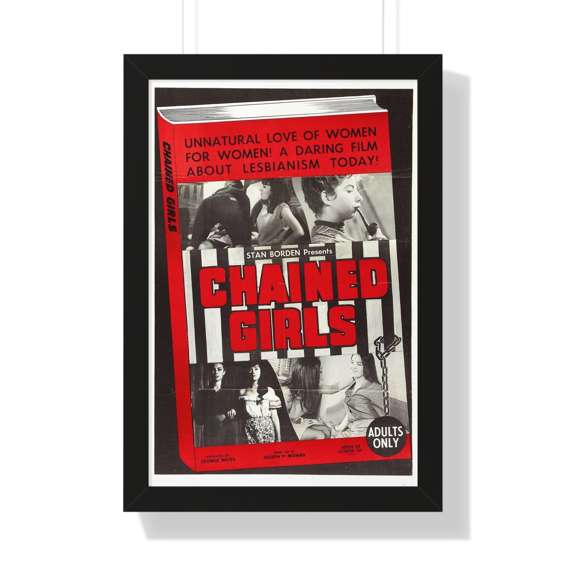 CHAINED GIRLS 1965 - Framed Movie Poster-16″ x 24″-The Sticker Space