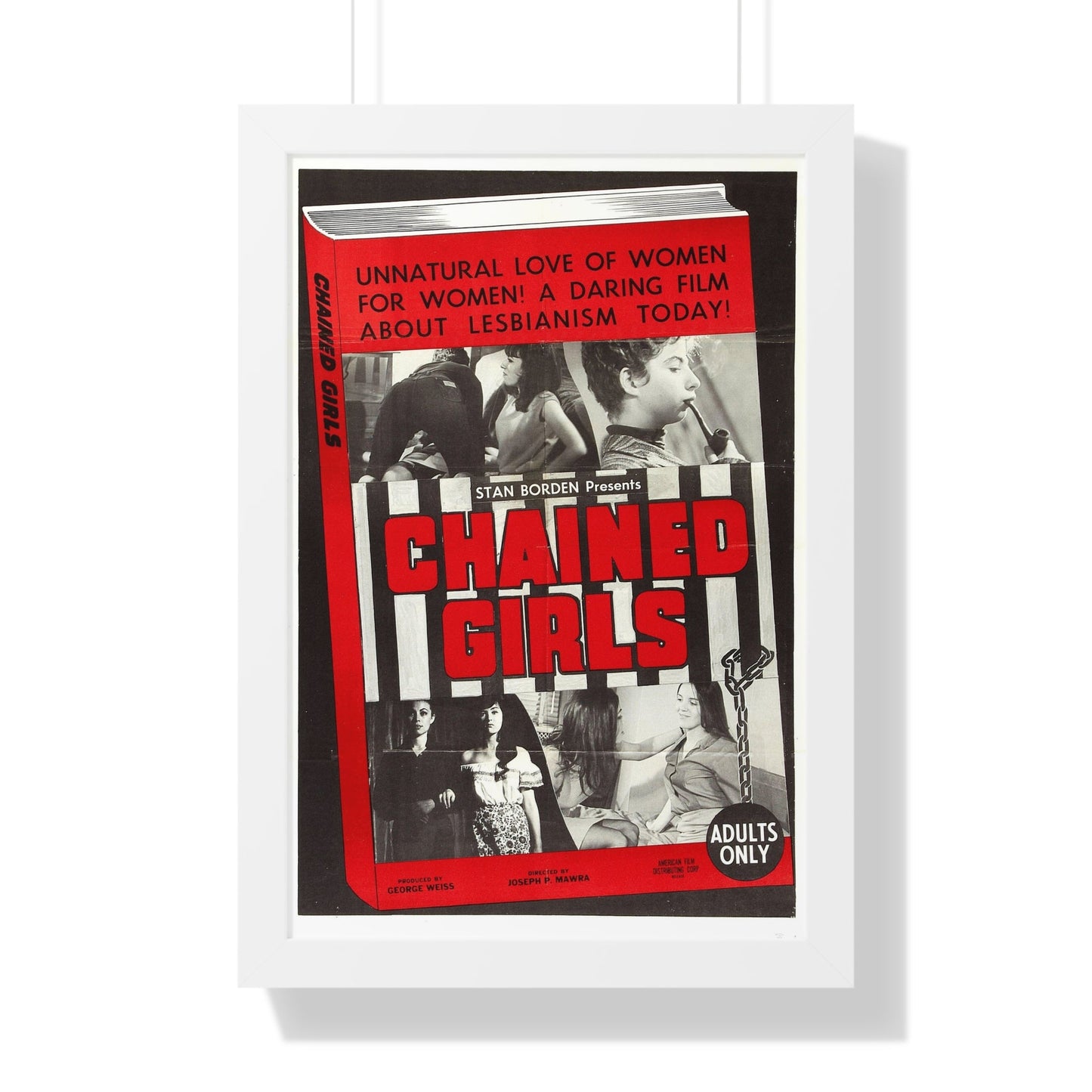 CHAINED GIRLS 1965 - Framed Movie Poster-16″ x 24″-The Sticker Space