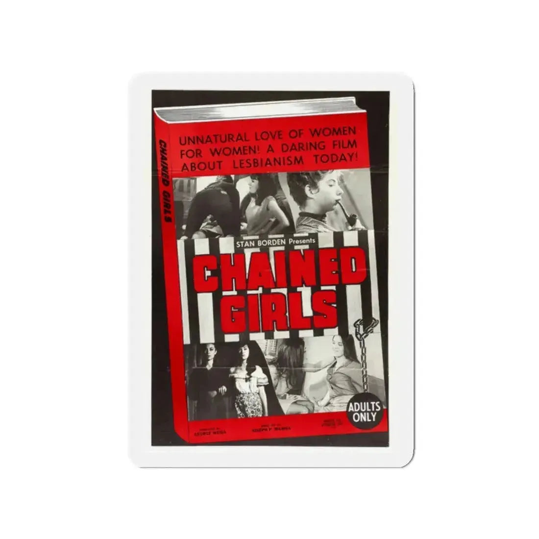 CHAINED GIRLS 1965 Movie Poster - Refrigerator Magnet 2 Inch - The Sticker Space