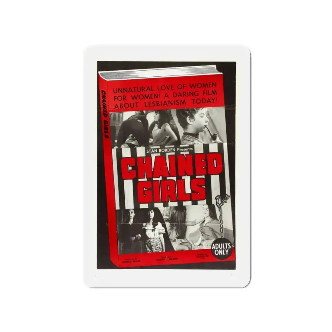 CHAINED GIRLS 1965 Movie Poster - Refrigerator Magnet 3 Inch - The Sticker Space