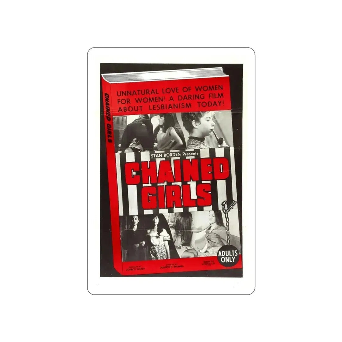CHAINED GIRLS 1965 Movie Poster STICKER Vinyl Die-Cut Decal - The Sticker Space