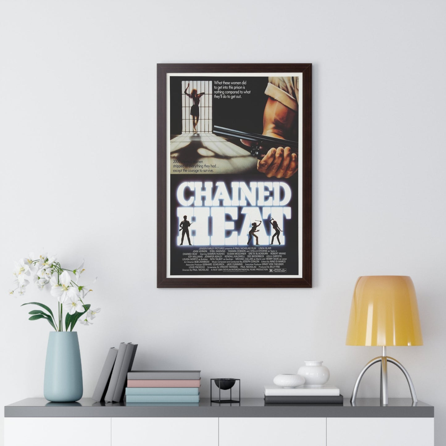 CHAINED HEAT 1983 - Framed Movie Poster-The Sticker Space