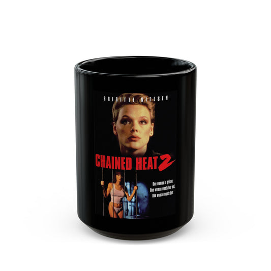 CHAINED HEAT 2 1993 Movie Poster - Black Coffee Mug-15oz-The Sticker Space