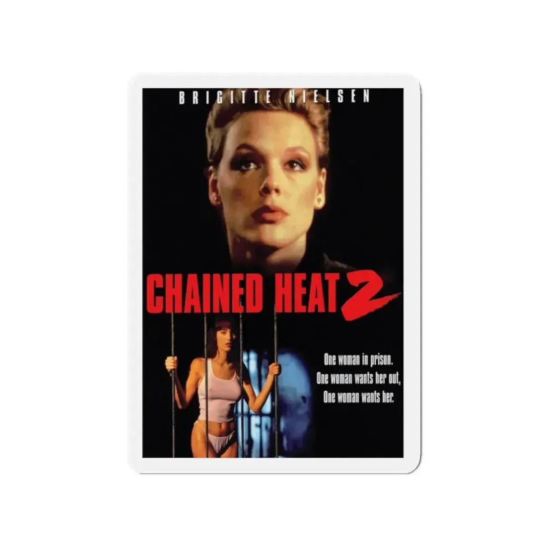 CHAINED HEAT 2 1993 Movie Poster - Refrigerator Magnet 2 Inch - The Sticker Space