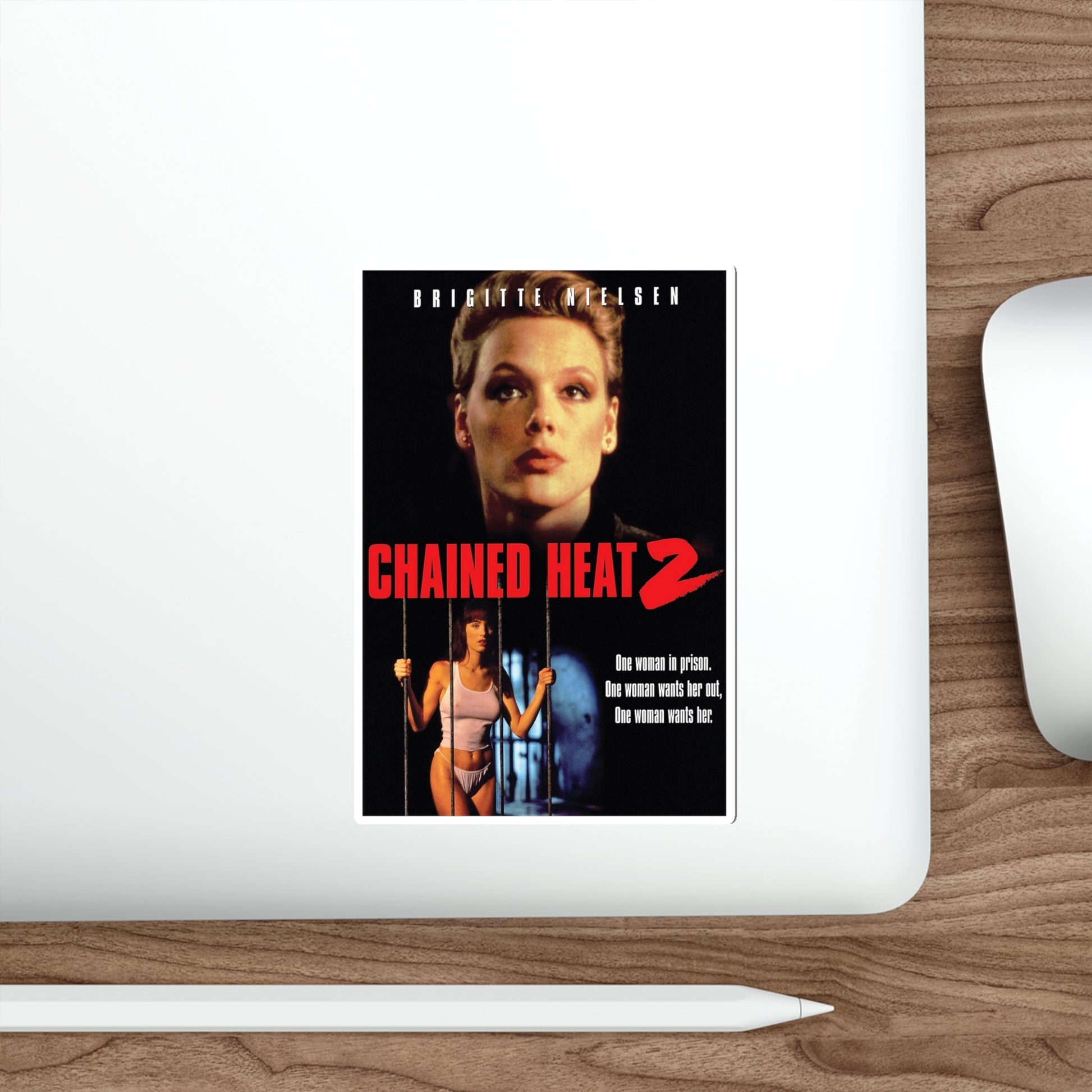 CHAINED HEAT 2 1993 Movie Poster STICKER Vinyl Die-Cut Decal-The Sticker Space