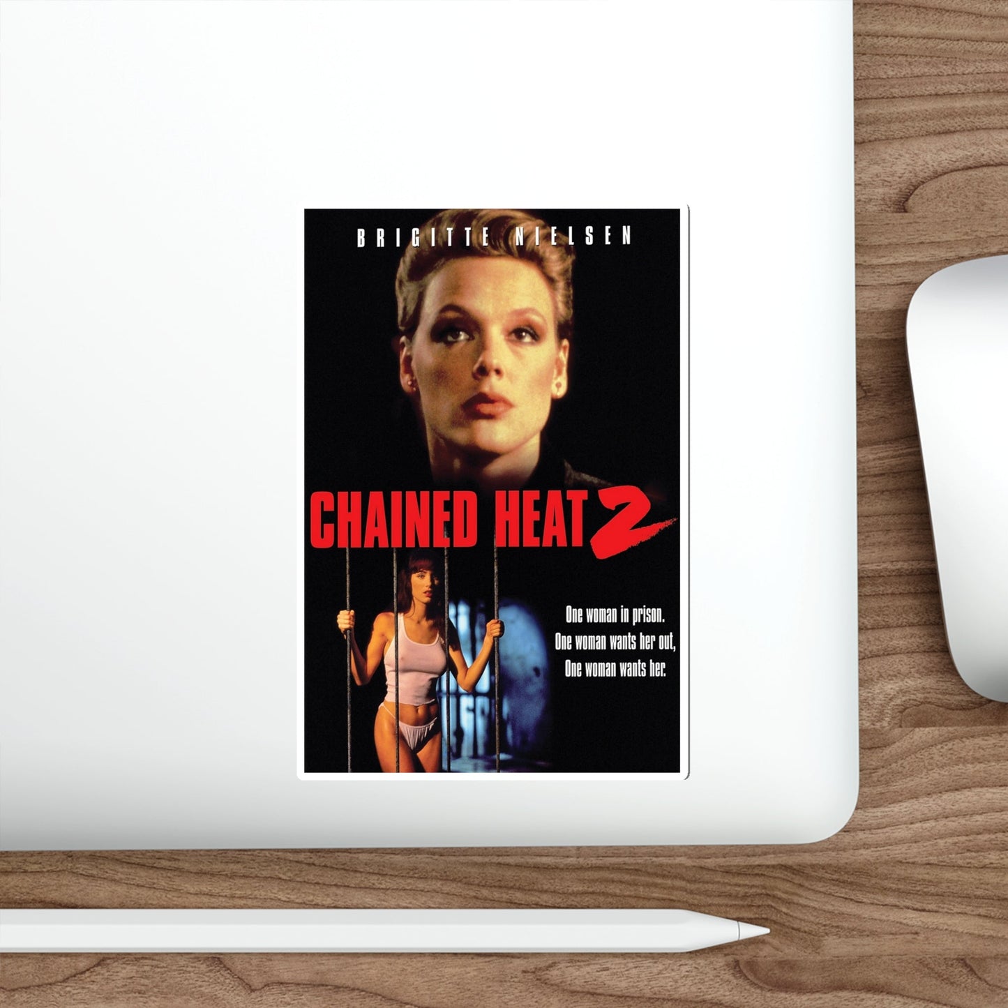 CHAINED HEAT 2 1993 Movie Poster STICKER Vinyl Die-Cut Decal-The Sticker Space