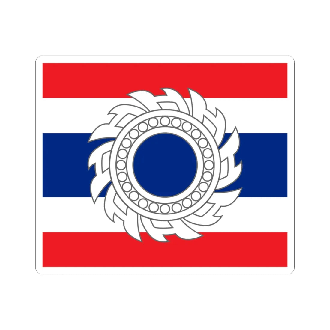 Chakra flag (Thailand) STICKER Vinyl Kiss-Cut Decal 3 Inch White - The Sticker Space
