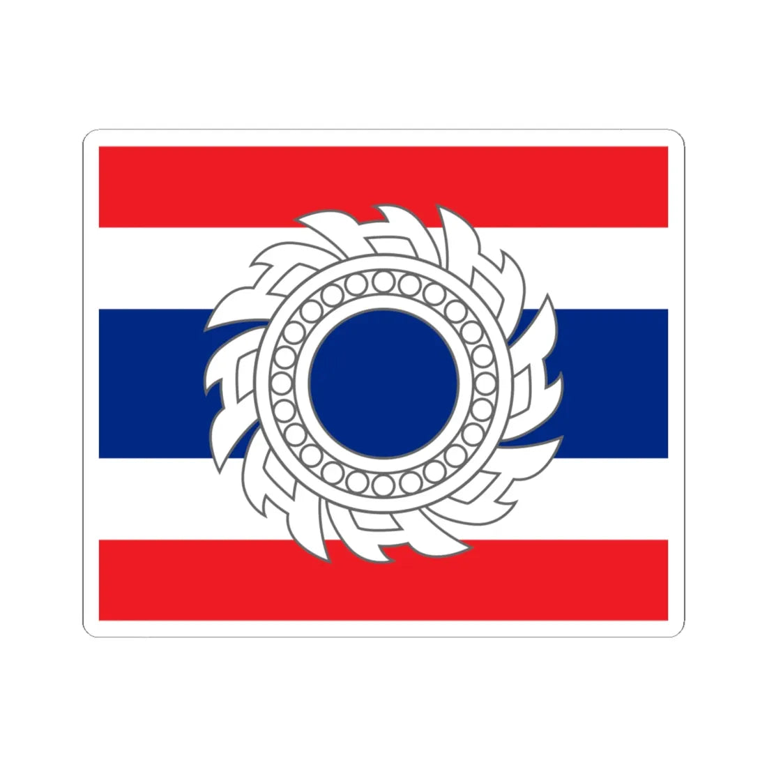 Chakra flag (Thailand) STICKER Vinyl Kiss-Cut Decal 6 Inch White - The Sticker Space