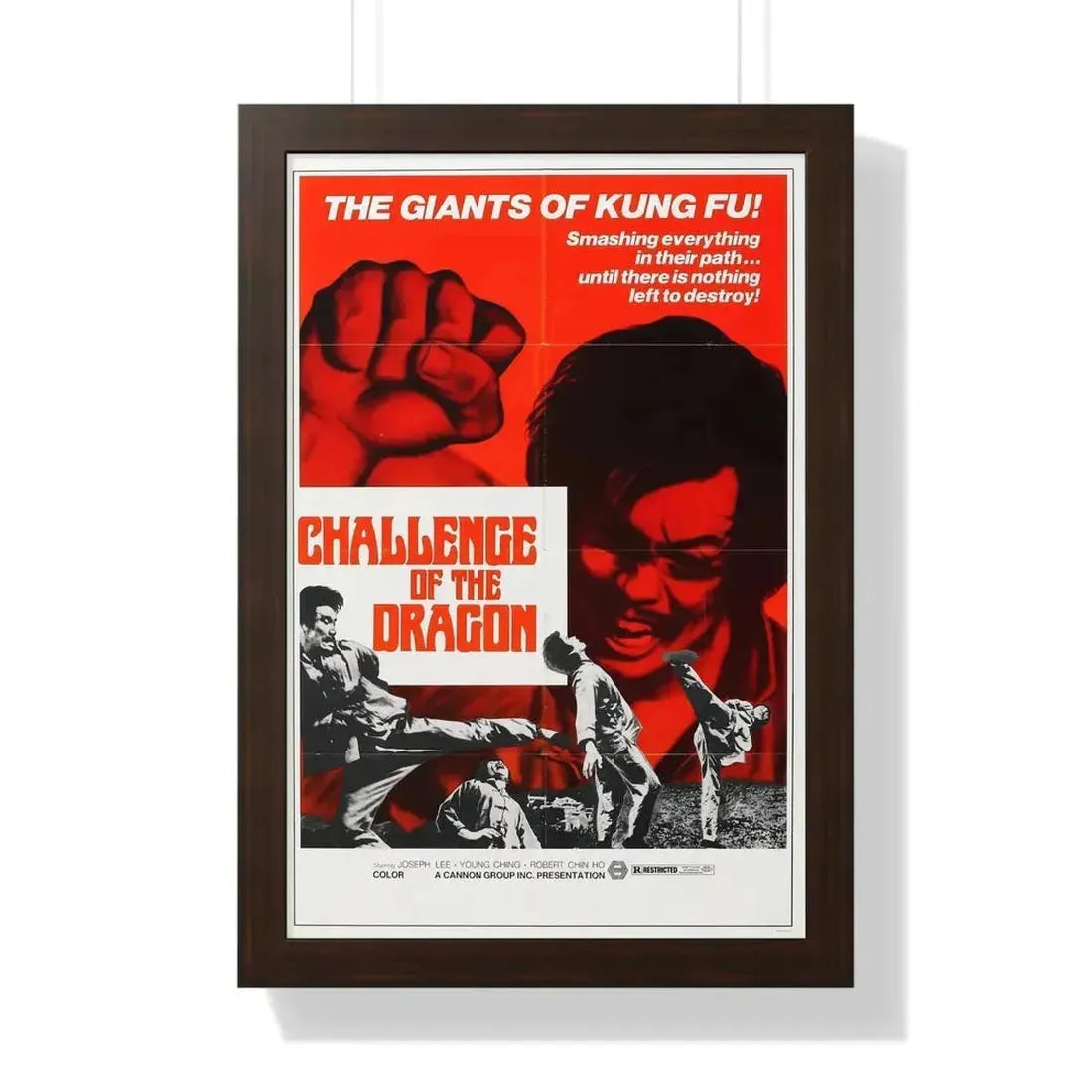 CHALLENGE OF THE DRAGON 1974 - Framed Movie Poster - The Sticker Space