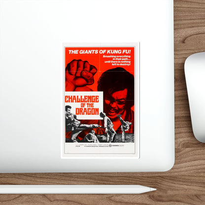 CHALLENGE OF THE DRAGON 1974 Movie Poster STICKER Vinyl Die-Cut Decal-The Sticker Space