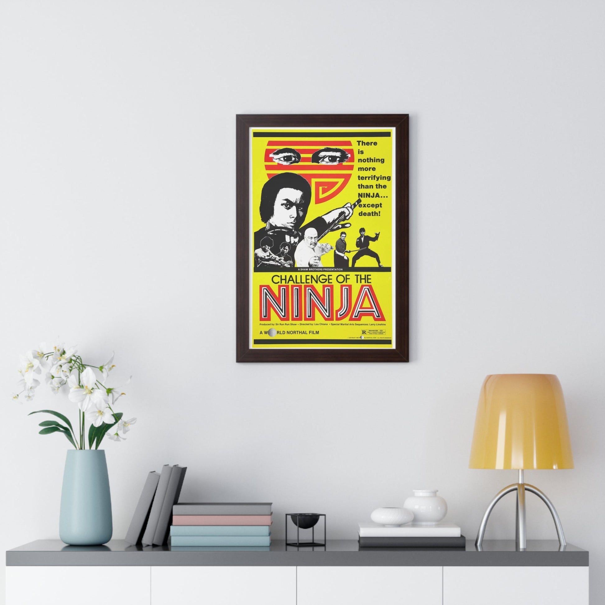 CHALLENGE OF THE NINJA 1986 - Framed Movie Poster-The Sticker Space