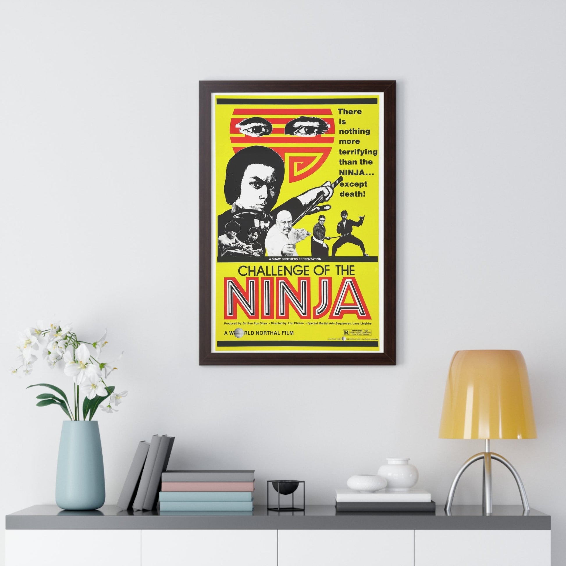 CHALLENGE OF THE NINJA 1986 - Framed Movie Poster-The Sticker Space