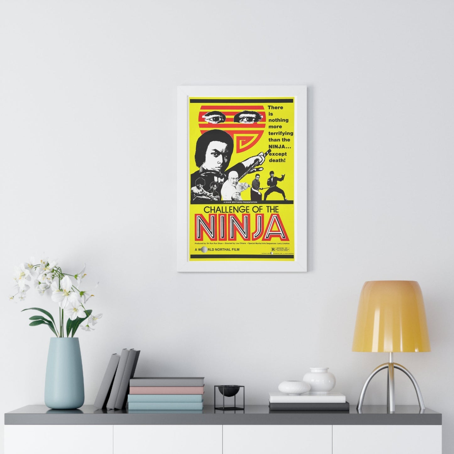 CHALLENGE OF THE NINJA 1986 - Framed Movie Poster-The Sticker Space