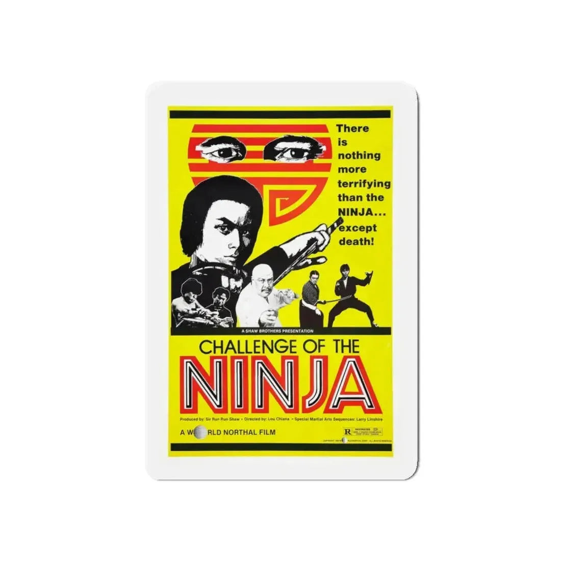 CHALLENGE OF THE NINJA 1986 Movie Poster - Refrigerator Magnet 5 Inch - The Sticker Space